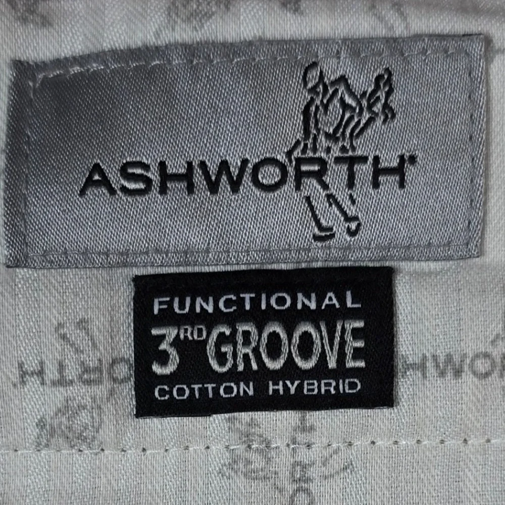 Ashworth 3rd Groove Men's Beige Golf Pants 36x30 Functional Cotton Hybrid